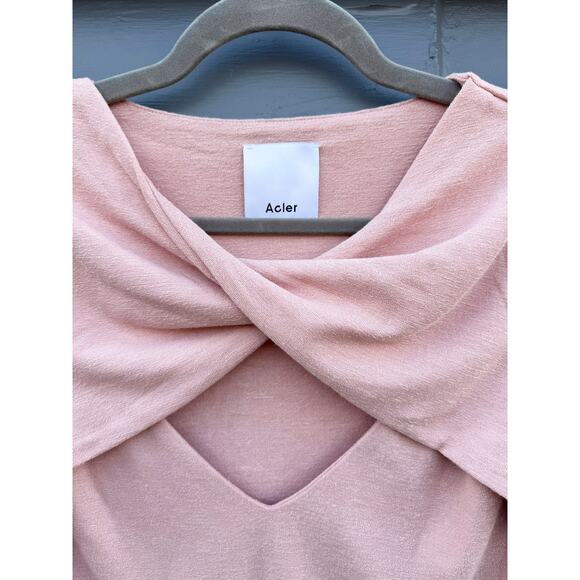 ACLER Brighton Twist-front Keyhole Top In Pink 8 - Picture 4 of 6